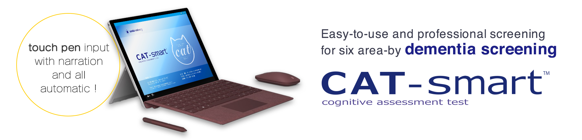 Easy-to-use and professional screening for six area-by dementia screening CAT-smart